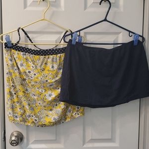 Tankini and swim skort